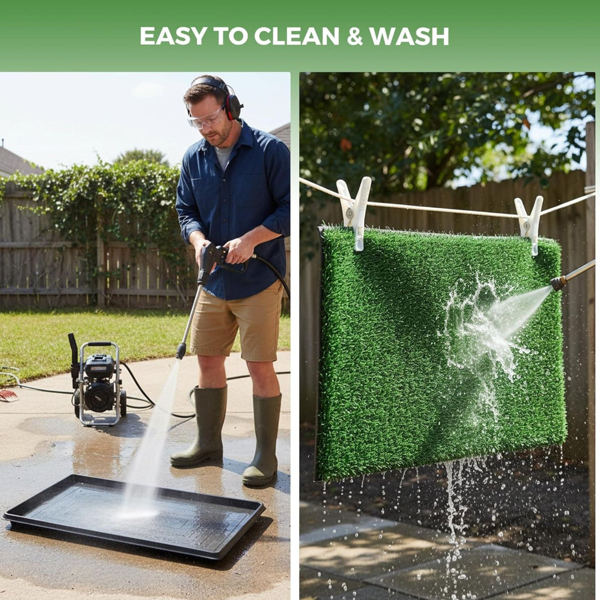 Dog Grass Pad with Tray 3-Layer for Indoor Outdoor Use