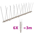 NNEVL 2-row Plastic Bird & Pigeon Spikes Set of 6 3 m