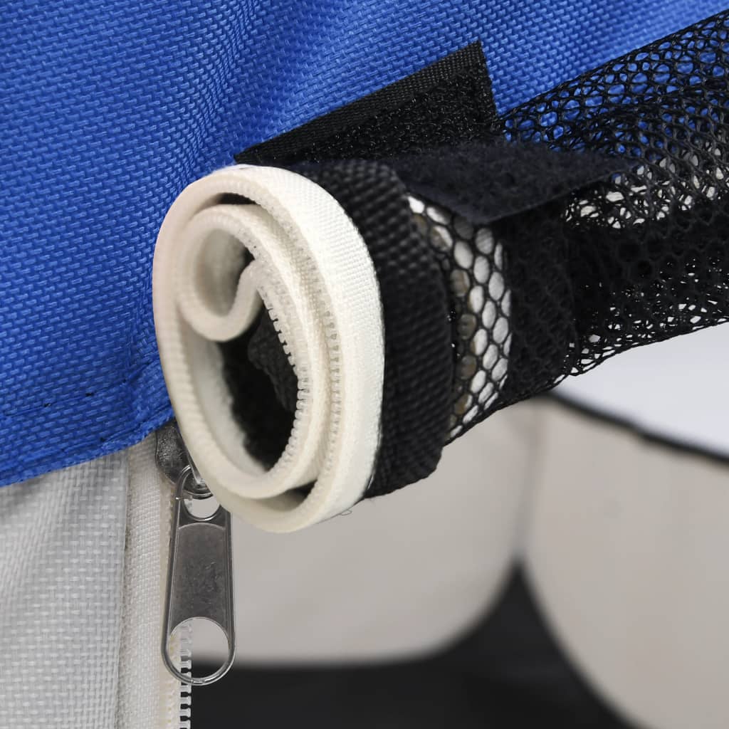 NNEDPE Foldable Dog Playpen With Carrying Bag Blue 145x145x61 Cm