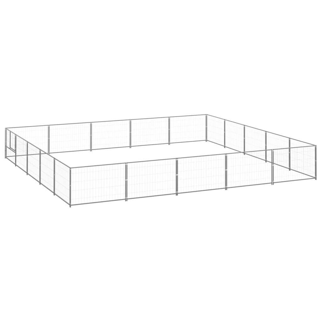 NNEVL Dog Kennel Silver 25 m² Steel
