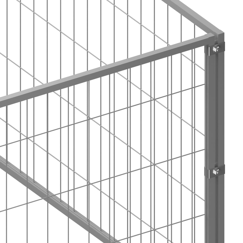 NNEVL Dog Kennel Silver 25 m² Steel