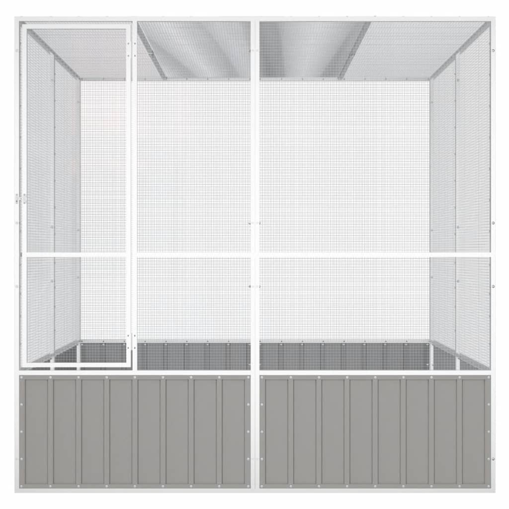 NNEVL Bird Cage Grey 213.5x217.5x211.5 cm Galvanised Steel