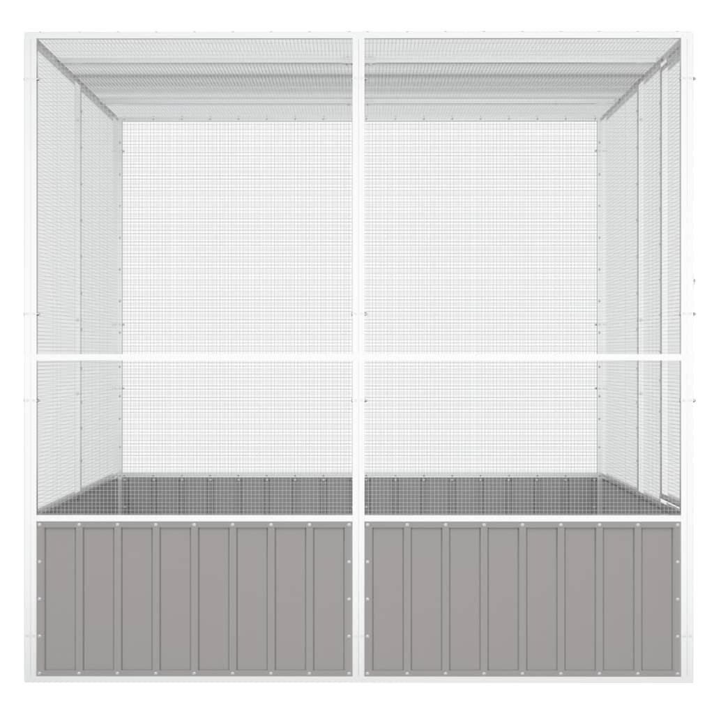 NNEVL Bird Cage Grey 213.5x217.5x211.5 cm Galvanised Steel