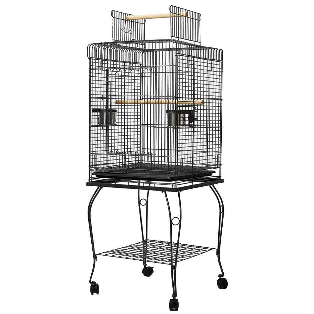 NNEDSZ Large Bird Cage with Perch - Black