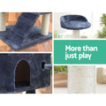 NNEDSZ Cat Tree 134cm Trees Scratching Post Scratcher Tower Condo House Furniture Wood Grey