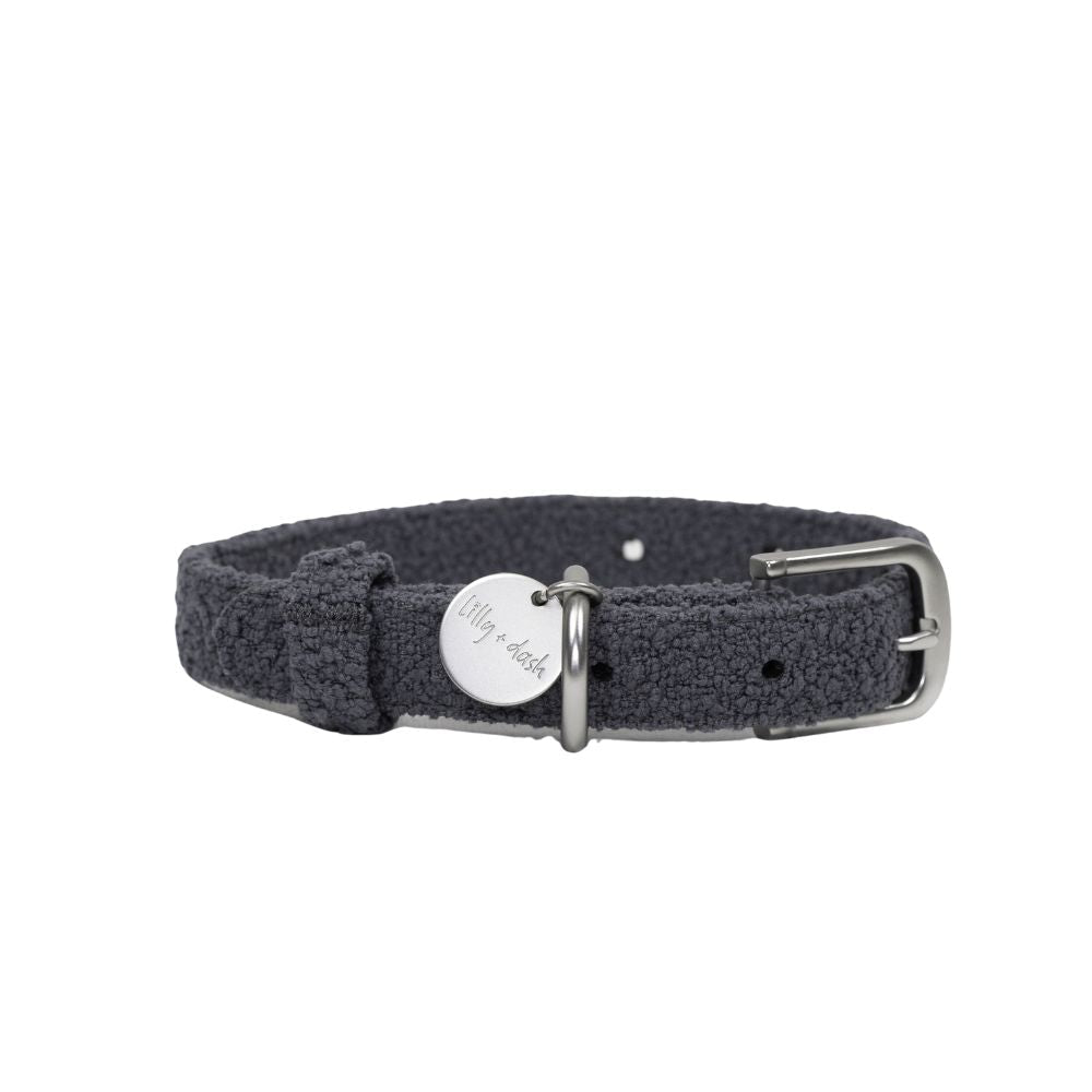 Boucle Fabric Dog Collar – 4 Colours, S/M/L