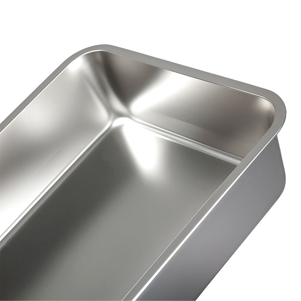 Pawz Stainless Steel Cat Litter Box Big Cats Kitten High Sided Easy Clean Grey