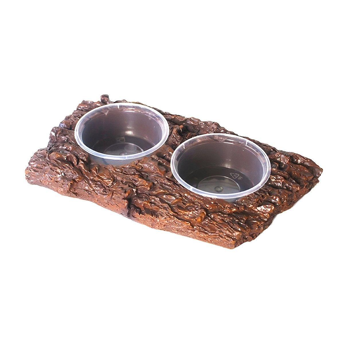Resin Landscaping Reptiles Bowl Feeder Feeding Water Terrarium Bowls Geckos Dish