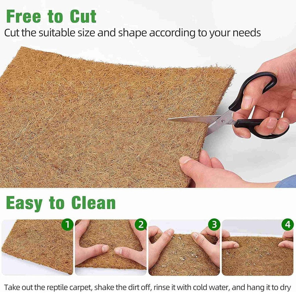 Reptile Terrarium Liner Coconut Fiber Mat Tortoise Carpet Pet Hamster Bedding